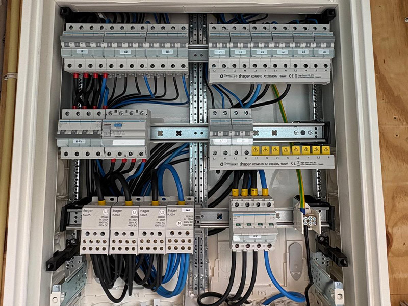 Verdeelkast Meterkast bij een school in Den Haag